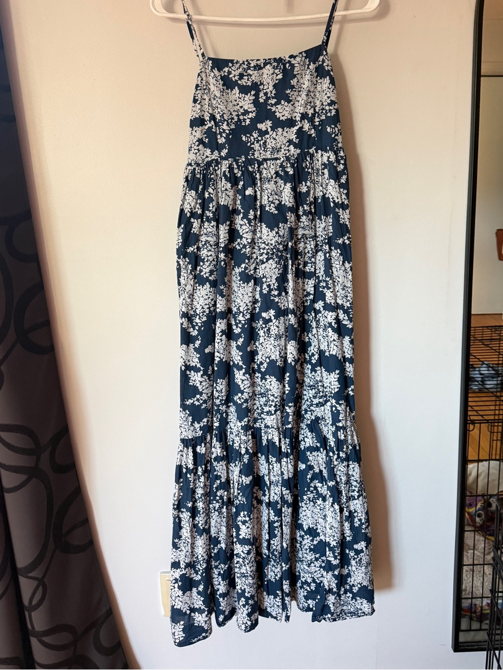 Abercrombie & Fitch Navy and White Floral Maxi Dress